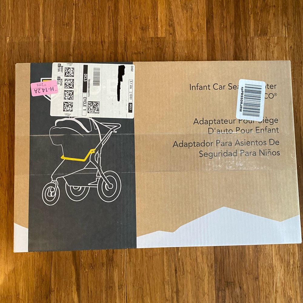 BOB Chicco infant car seat adapter, new in box